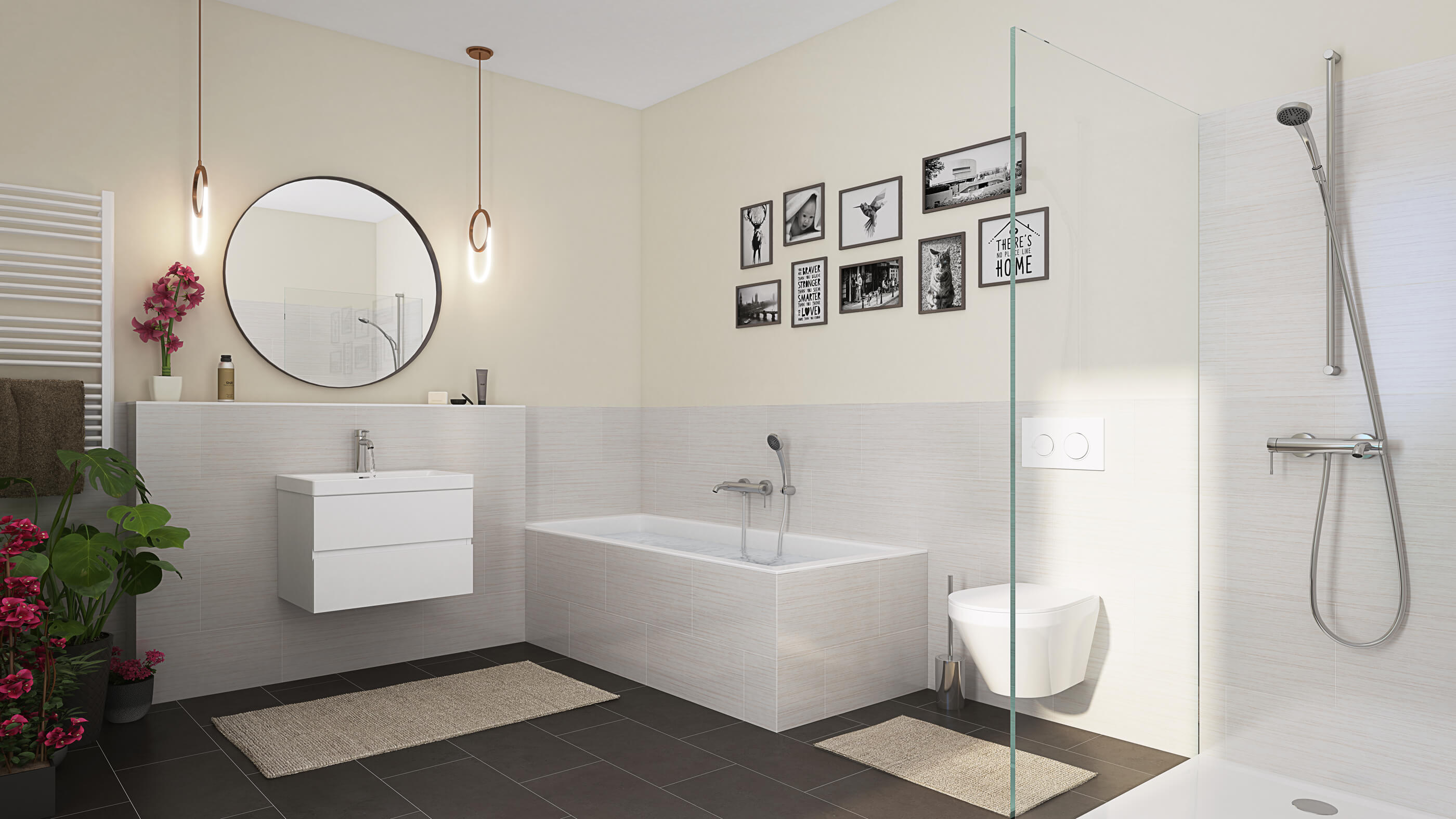 Eigentumswohnungen Tribus Rodenbach - Innenansicht Badezimmer