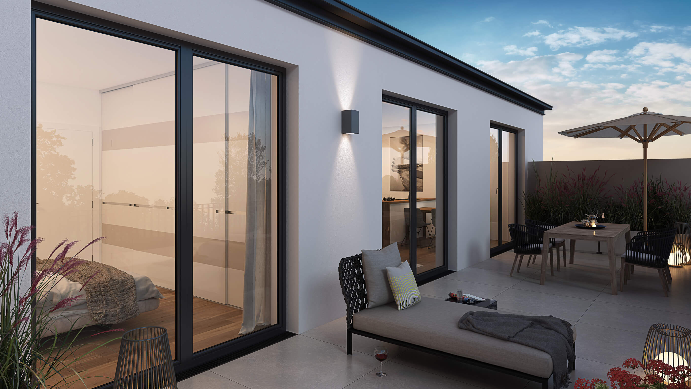 Eigentumswohnungen Tribus Rodenbach - Innenansicht Terrasse