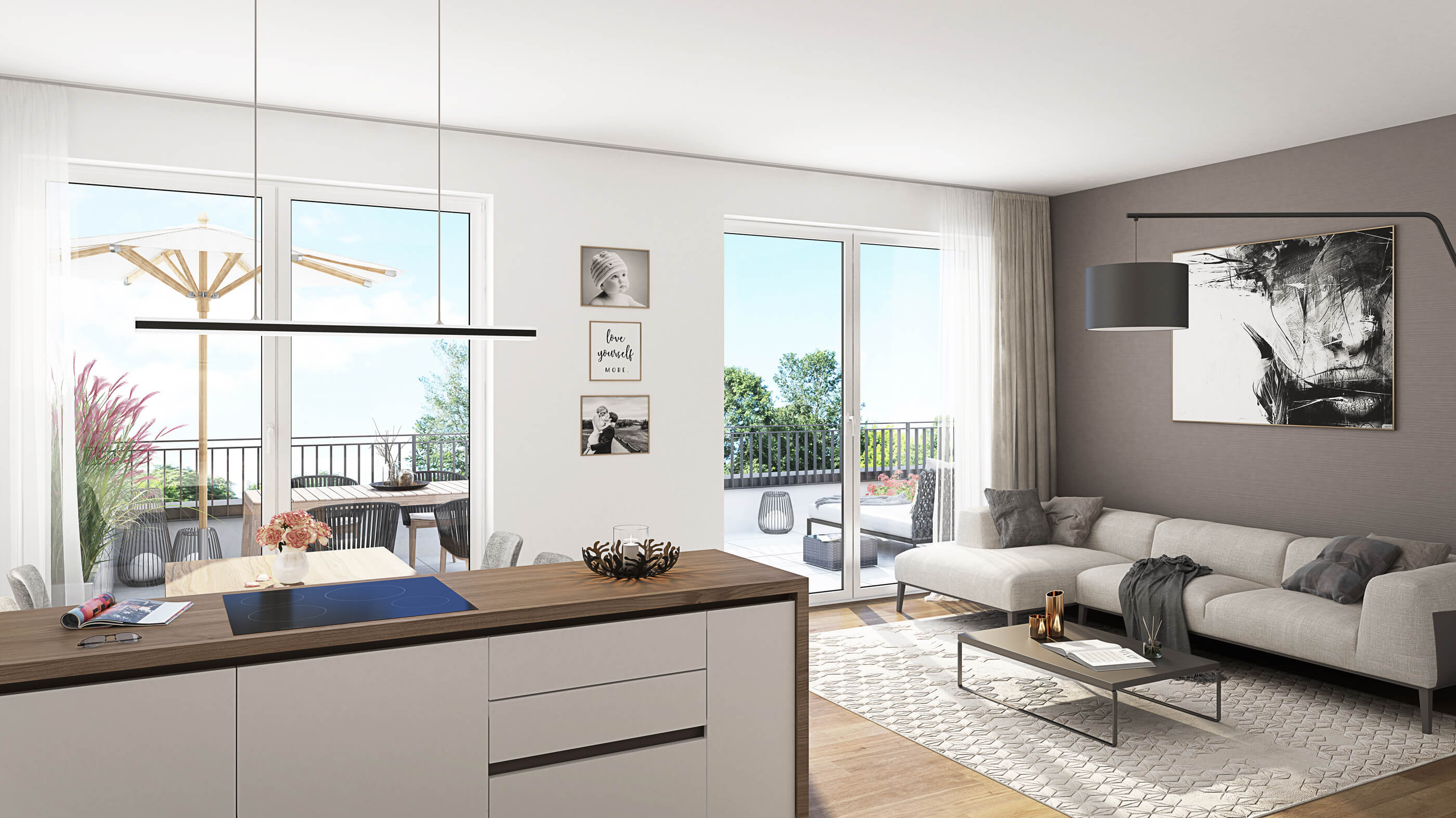 Eigentumswohnungen Tribus Rodenbach - Innenansicht Wohnbereich