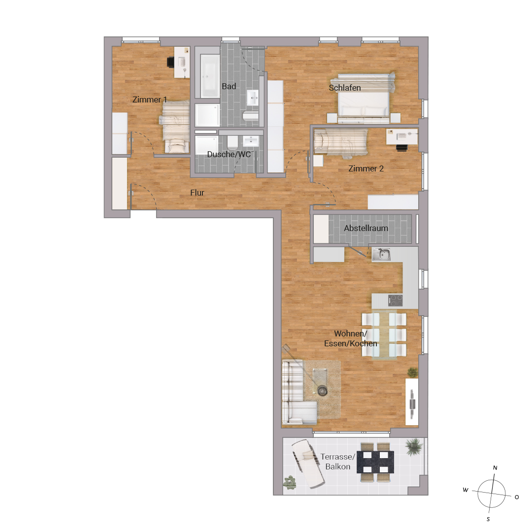 Gemütliche 4-Zimmer-ETW in Rodenbach - Tribus Rodenbach - KB00013/G1/E2/Eh4