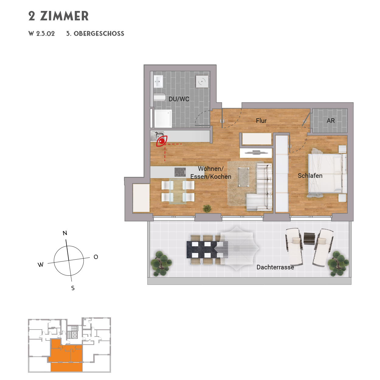 Gemütliche 2-Zimmer-ETW über den Dächern von Rodenbach - Tribus Rodenbach - KB00023/G2/E4/Eh2 Gemütliche 2-Zimmer-ETW über den Dächern von Rodenbach - Tribus Rodenbach - KB00023/G2/E4/Eh2