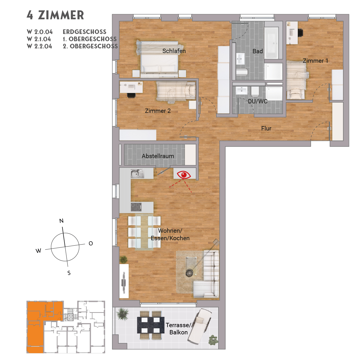 Wohnen mit Stil - 4-Zimmer ETW mit Garten in Rodenbach - KB00023/G2/E1/Eh4