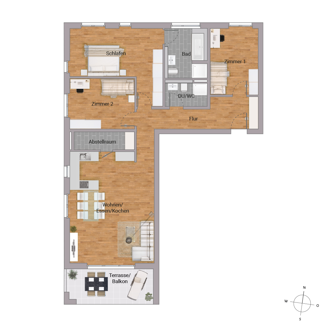 Neubau 4-Zimmer-ETW in Rodenbach - Tribus Rodenbach - KB00013/G2/E3/Eh4
