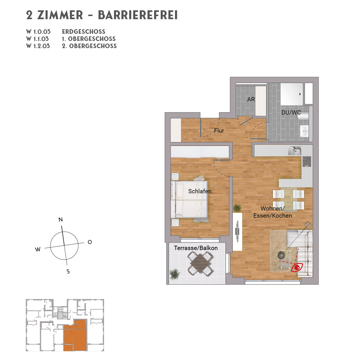 Barrierefreie 2-Zimmer-ETW in Rodenbach - Tribus Rodenbach - KB00023/G1/E3/Eh3