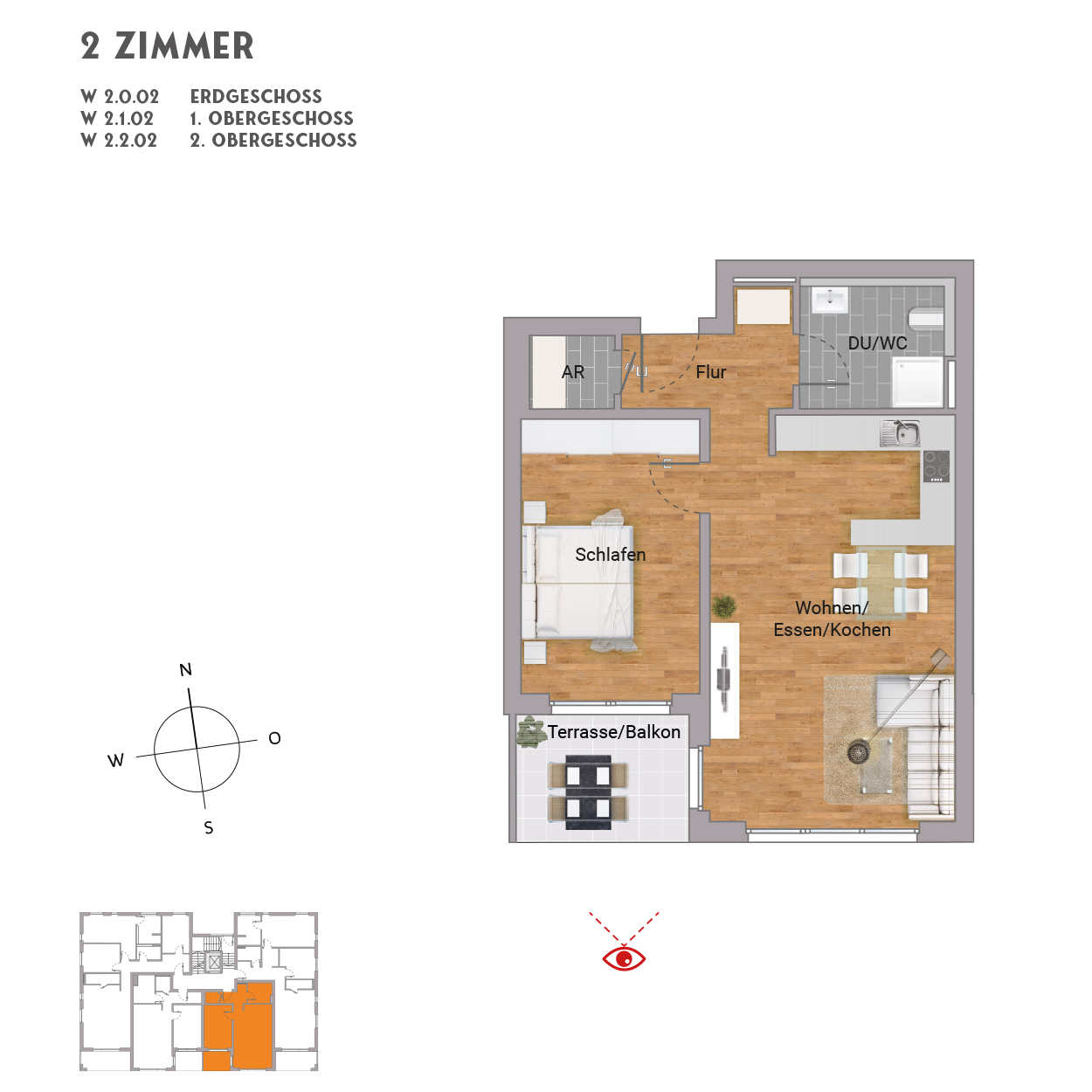 Ihr neues Domizil: 2-Zimmer-ETW in Rodenbach - Tribus Rodenbach - KB00023/G2/E3/Eh2