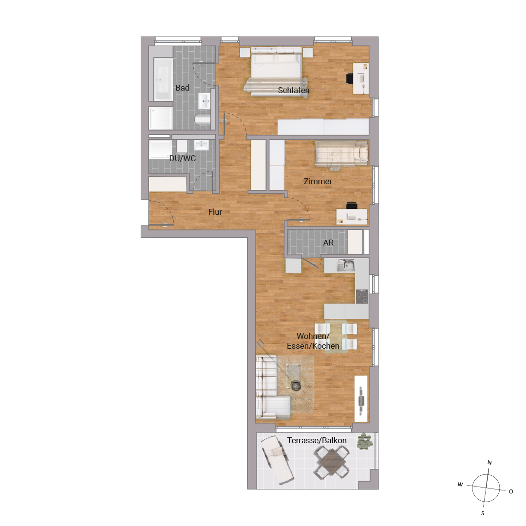 Zum Wohlfühlen - Gemütliche 3-Zimmer ETW mit Garten in Rodenbach - KB00013/G2/E1/Eh1 Zum Wohlfühlen - Gemütliche 3-Zimmer ETW mit Garten in Rodenbach - KB00013/G2/E1/Eh1